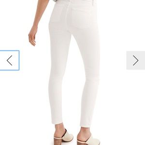 Madewell 9 Inch High Rise Skinny White Jeans